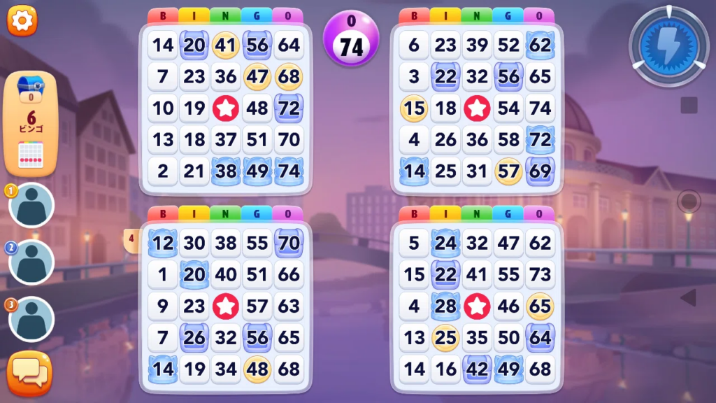 Bingo Blitzのビンゴルーム画面