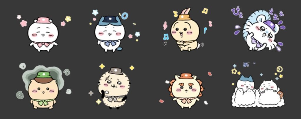 ちいかわぽけっとのキャラクタースタンプコレクション画面