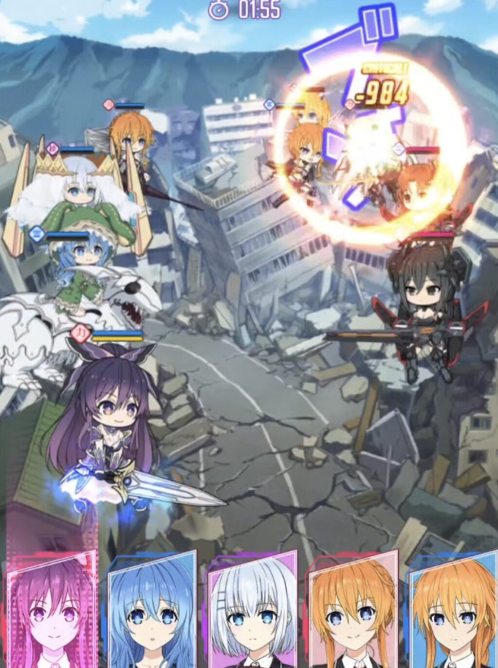 DATE A LIVE: Love Limit Breakのキャラクター編成