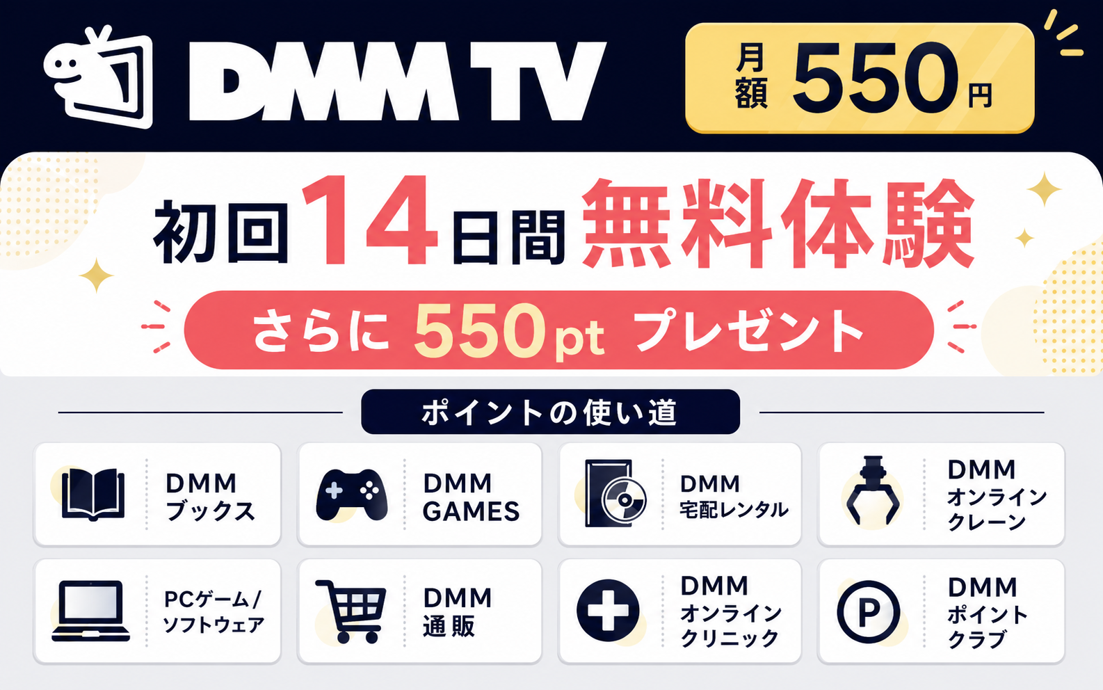 DMM TVの料金プラン比較イメージ