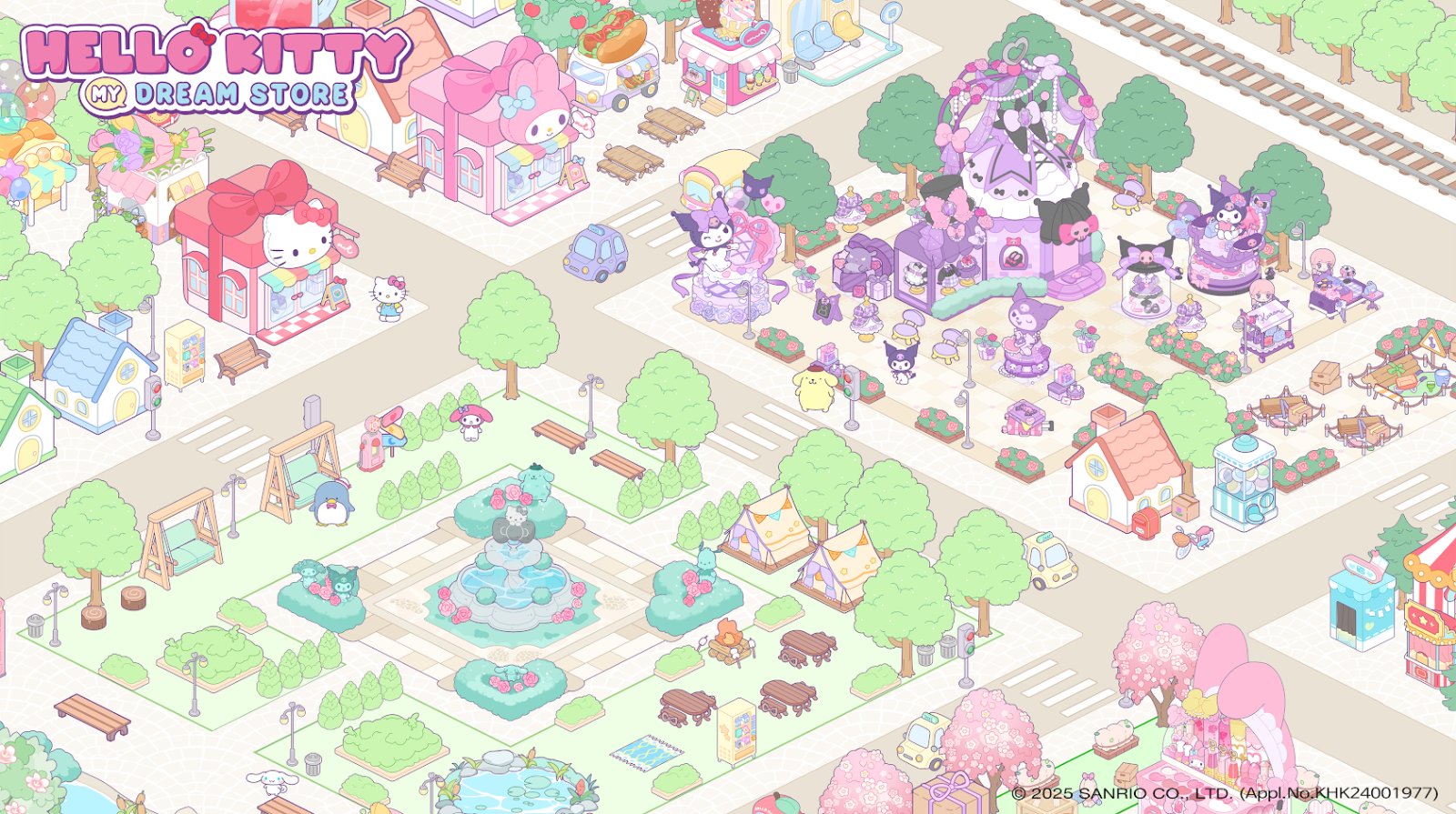 サンリオキャラクターが暮らす街のようす