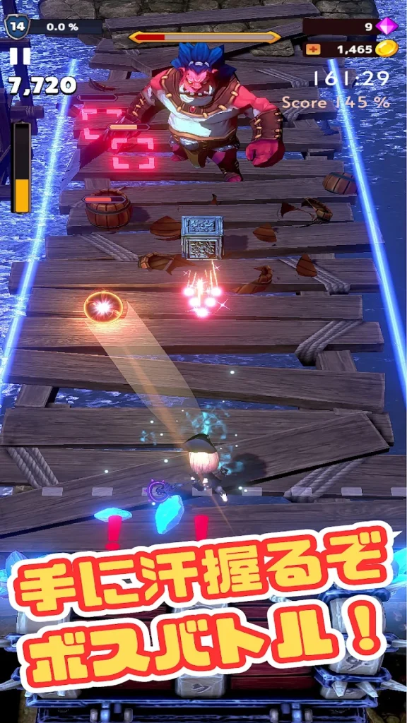 SPゲージを溜めて必殺技を放つ場面