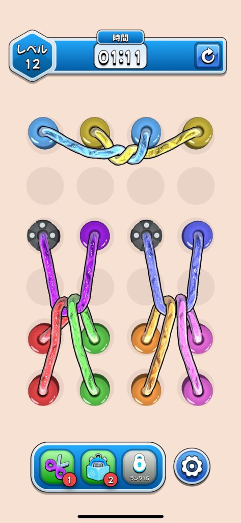 仕掛けが増えた高レベルステージの盤面