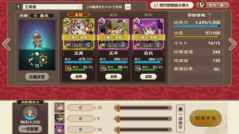ブラウザ三国志 天に登場する武将たち